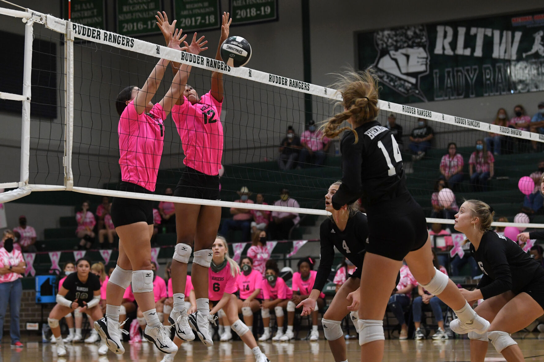 Rudder vs. Brenham volleyball
